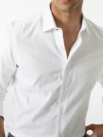 RARE RABBIT Men Gazan Slim Fit Striped Opaque Cotton Shirt