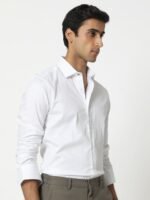 RARE RABBIT Men Gazan Slim Fit Striped Opaque Cotton Shirt