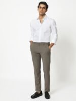 RARE RABBIT Men Gazan Slim Fit Striped Opaque Cotton Shirt