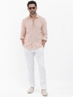 RARE RABBIT Men Halk Slim Fit Striped Cotton Shirt