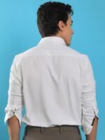 RARE RABBIT Men Otago Spread Collar Slim Fit Cotton Shirt