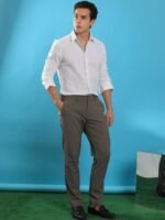 RARE RABBIT Men Otago Spread Collar Slim Fit Cotton Shirt