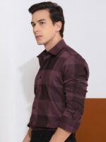 RARE RABBIT Men Santhe Slim Fit Checked Cotton Shirt