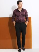 RARE RABBIT Men Santhe Slim Fit Checked Cotton Shirt