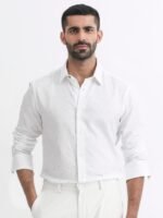 RARE RABBIT Men Saturns Slim Fit Opaque Cotton Shirt