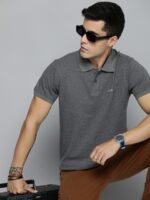 R.Code by The Roadster Life Co. Men Solid Polo Collar T-shirt