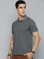 R.Code by The Roadster Life Co. Men Solid Polo Collar T-shirt