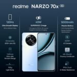 realme NARZO 70x 5G (Ice Blue, 6GB RAM,128GB Storage)|120Hz Ultra Smooth Display|Dimensity 6100+ 6nm 5G|50MP AI Camera|45W Charger in The Box