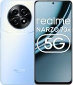 realme NARZO 70x 5G (Ice Blue, 6GB RAM,128GB Storage)|120Hz Ultra Smooth Display|Dimensity 6100+ 6nm 5G|50MP AI Camera|45W Charger in The Box