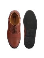 Red Chief Men Brown Solid Leather Formal Oxfords