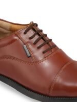 Red Chief Men Brown Solid Leather Formal Oxfords