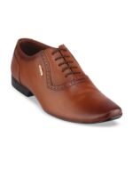 Red Chief Men Tan Brown Solid Leather Formal Oxfords