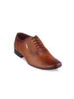 Red Chief Men Tan Brown Solid Leather Formal Oxfords