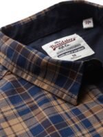 Roadster Men Beige & Blue Regular Fit Checked Sustainable Casual Shirt