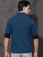 Roadster Men Black & Blue Regular Fit Solid Reversible Sustainable Casual Shirt