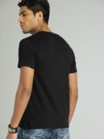 Roadster Men Black Pure Cotton T-shirt