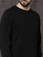 Roadster Men Black Solid Round Neck T-shirt