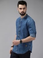 Roadster Men Blue Standard Casual Cotton Denim Shirt