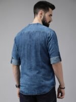 Roadster Men Blue Standard Casual Cotton Denim Shirt