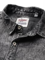 Roadster Men Charcoal Grey Faded Denim Casual Shirt