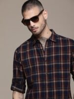 Roadster Men Checked Pure Cotton Shirt