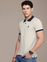 Roadster Men Colourblocked Polo Collar T-shirt