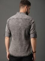 Roadster Men Grey Faded Denim Sustainable Casual Shirt