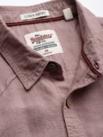 Roadster Men Mauve Regular Fit Solid Sustainable Cotton Linen Casual Shirt