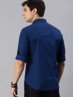 Roadster Men Navy Blue Cotton Sustainable Casual Shirt