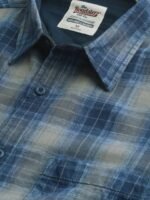 Roadster Men Navy Blue & Grey Checked Casual Sustainable Shirt