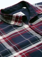 Roadster Men Navy Blue & Red Checked Casual Sustainable Shirt