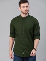 Roadster Men Olive Green Cotton Sustainable Casual Shirt