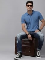 Roadster Men Polo Collar T-shirt