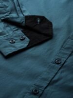 Roadster Men Teal Blue Cotton Sustainable Casual Shirt