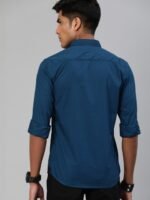 Roadster Men Teal Blue Pure Cotton Sustainable Casual Shirt