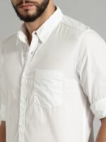 Roadster Men White Pure Cotton Sustainable Casual Shirt