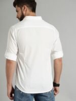 Roadster Men White Pure Cotton Sustainable Casual Shirt