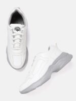 Roadster Men White Solid Sneakers