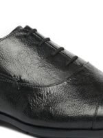 Ruosh Men Textured Leather Formal Oxfords