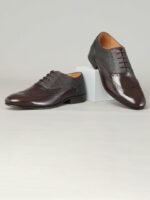 Ruosh Textured Leather Formal Oxford Shoes