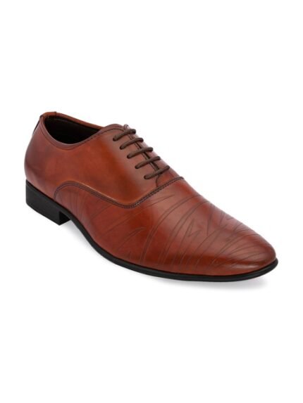 San Frissco Men Textured Formal Oxfords