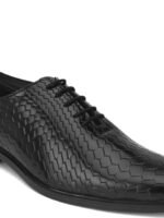 San Frissco Men Textured Formal Oxfords