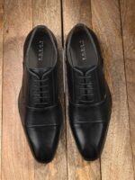 San Frissco Men Textured Leather Formal Oxfords