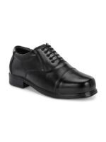 SERVER Men Textured Leather Formal Oxfords