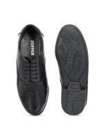 SERVER Men Textured Leather Formal Oxfords