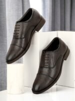 SHOZANIA Men Textured Lightweight Oxfords