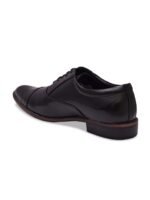 Sir Corbett Men Black Solid Formal Lace Up Oxford