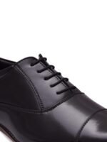 Sir Corbett Men Black Solid Formal Lace Up Oxford