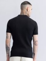 Snitch Polo Collar Short Sleeves Cotton Striped Slim Fit T-shirt