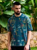 Stormborn Conversational Printed Drop Shoulder Sleeves Pure Cotton Oversized T-shirt
